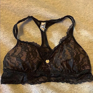 DKNY black lace bralette size S